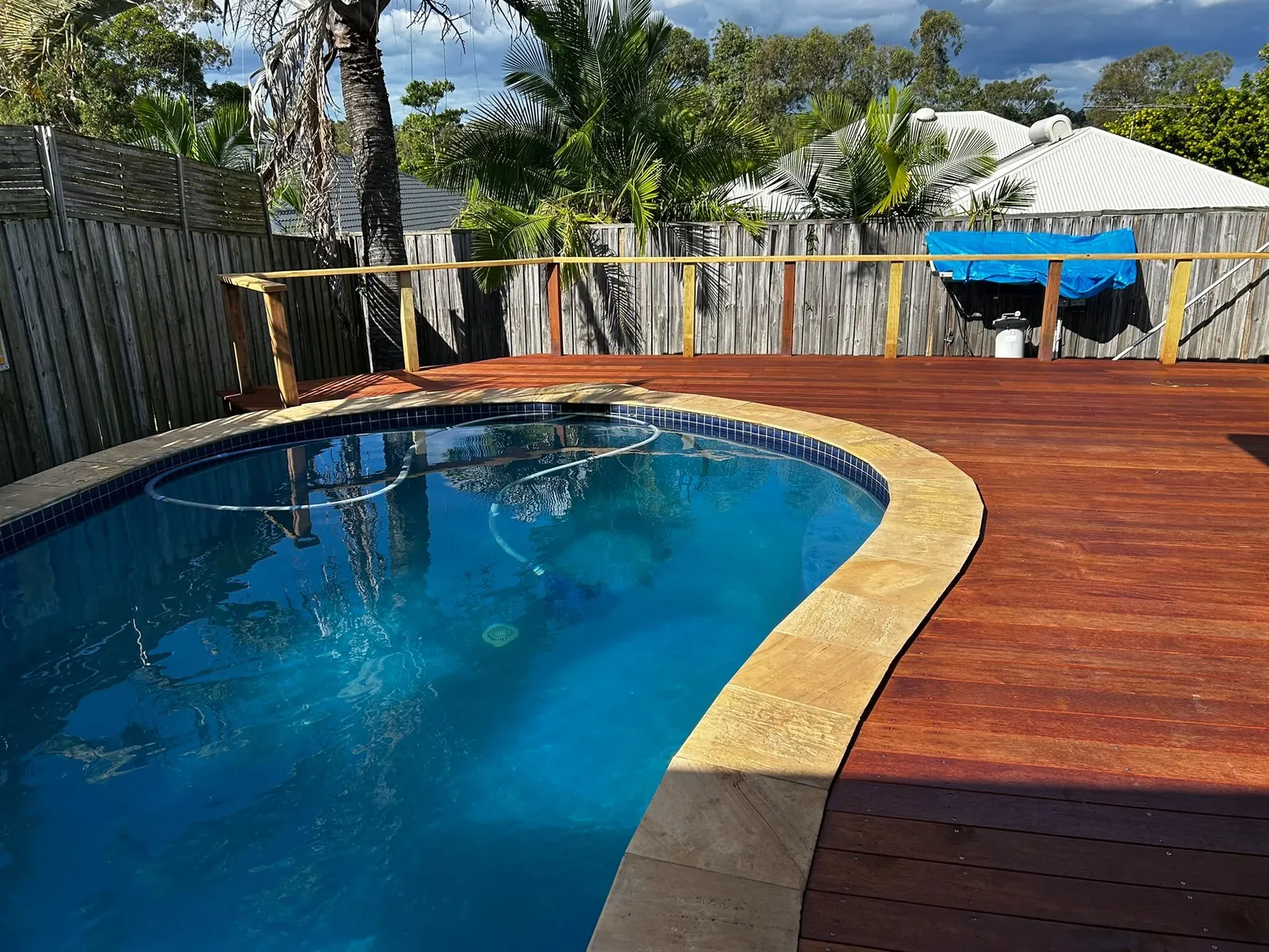 Finished pool deck